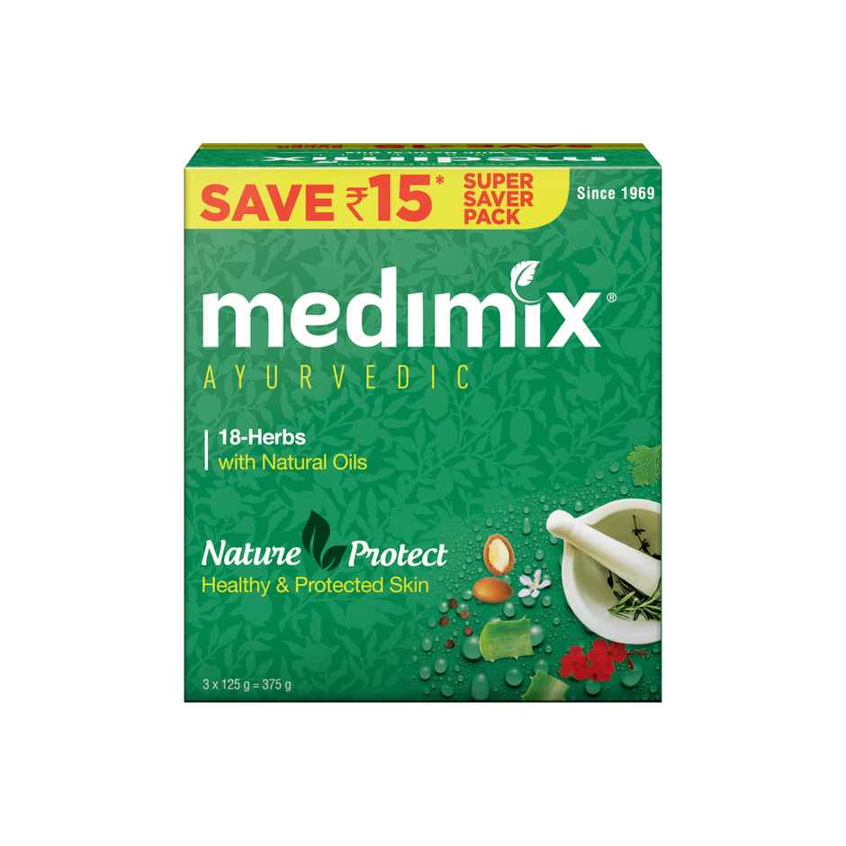 Medimix Ayurvedic 18 herbs with Natural Oils Pack of 3