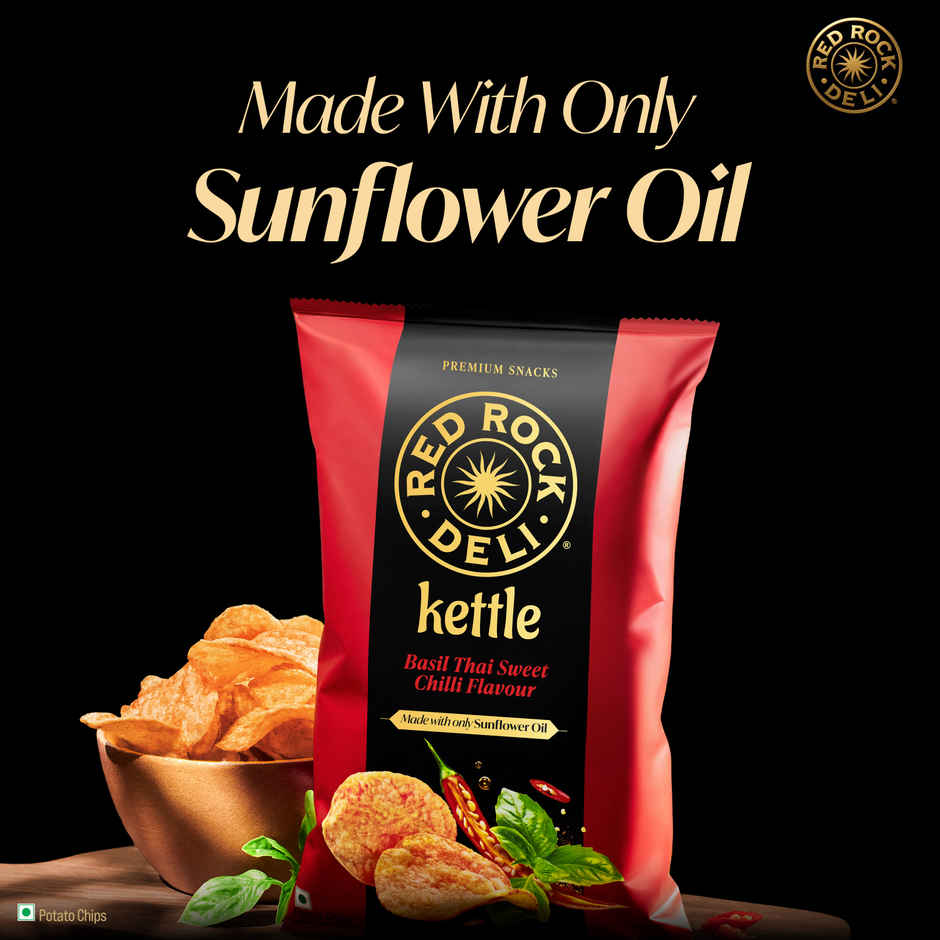 Red Rock Deli Kettle Chips Basil Thai | No Palm Oil Snacks