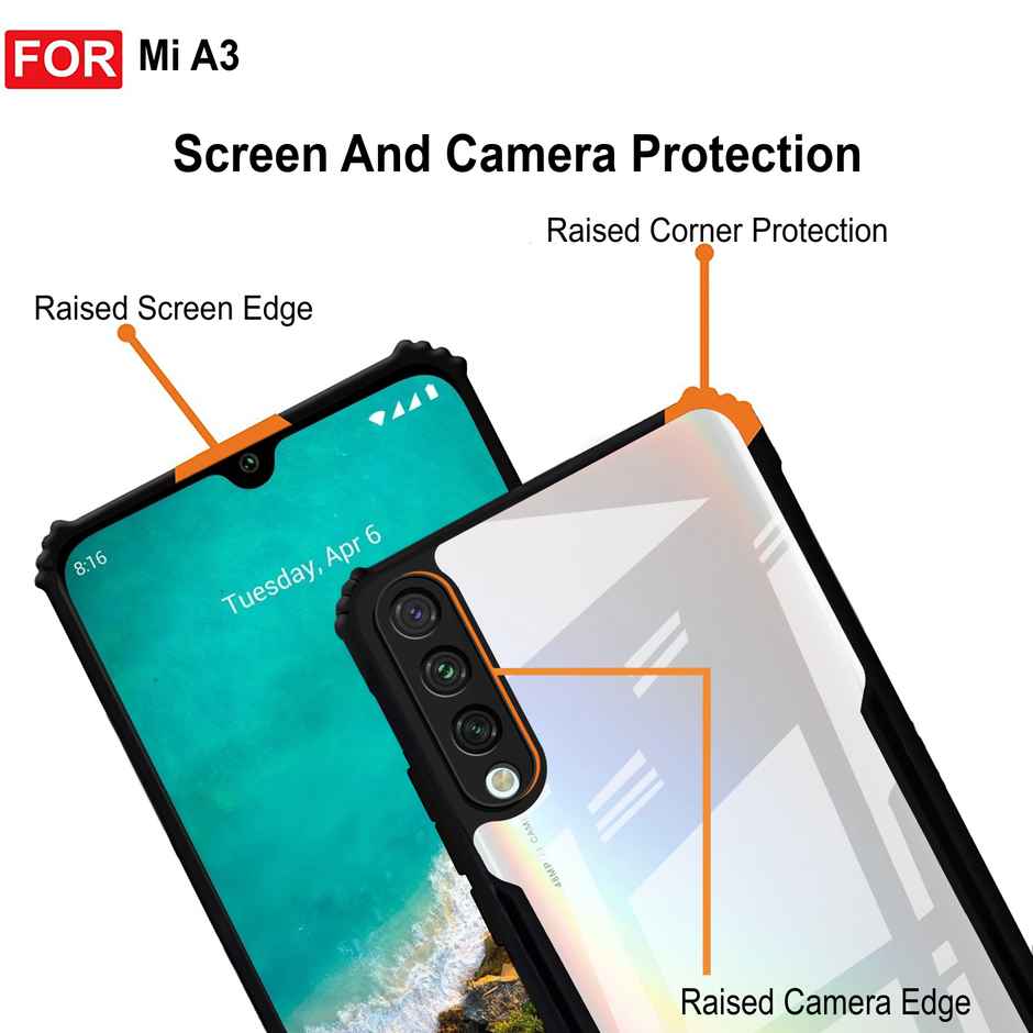 Zapcase Back Cover for Mi A3 | Matte-Black