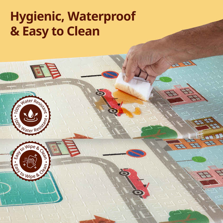 LuvLap Cityscape Double Sided Water Proof Baby Floor Mat Multicolor