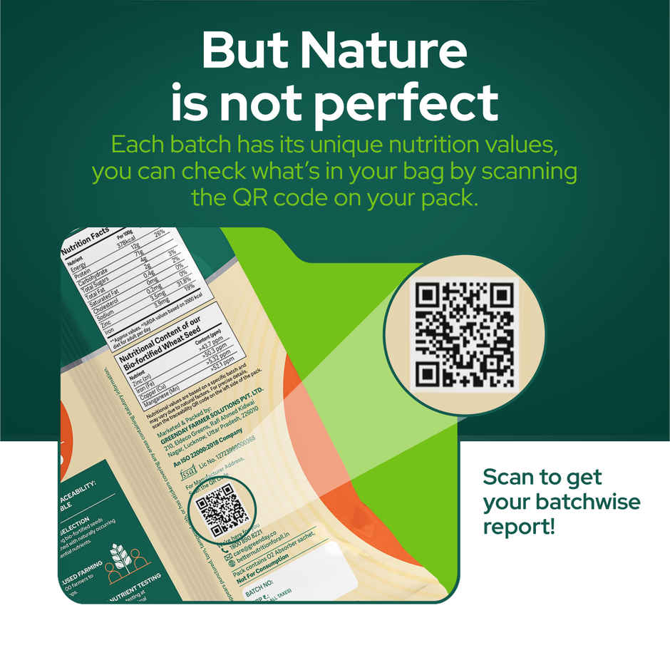 Better Nutrition Wheat Atta | Biofortified - 2X Nutrition