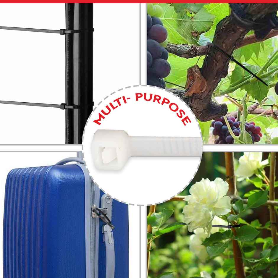 Robustt Cableties - 150 mm x 3.6 mm | White | 100 Pcs