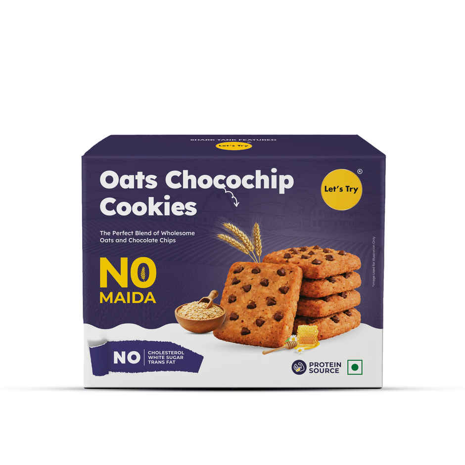 Let's Try Oats Choco Chip Cookies | Crunchy & Chocolatey