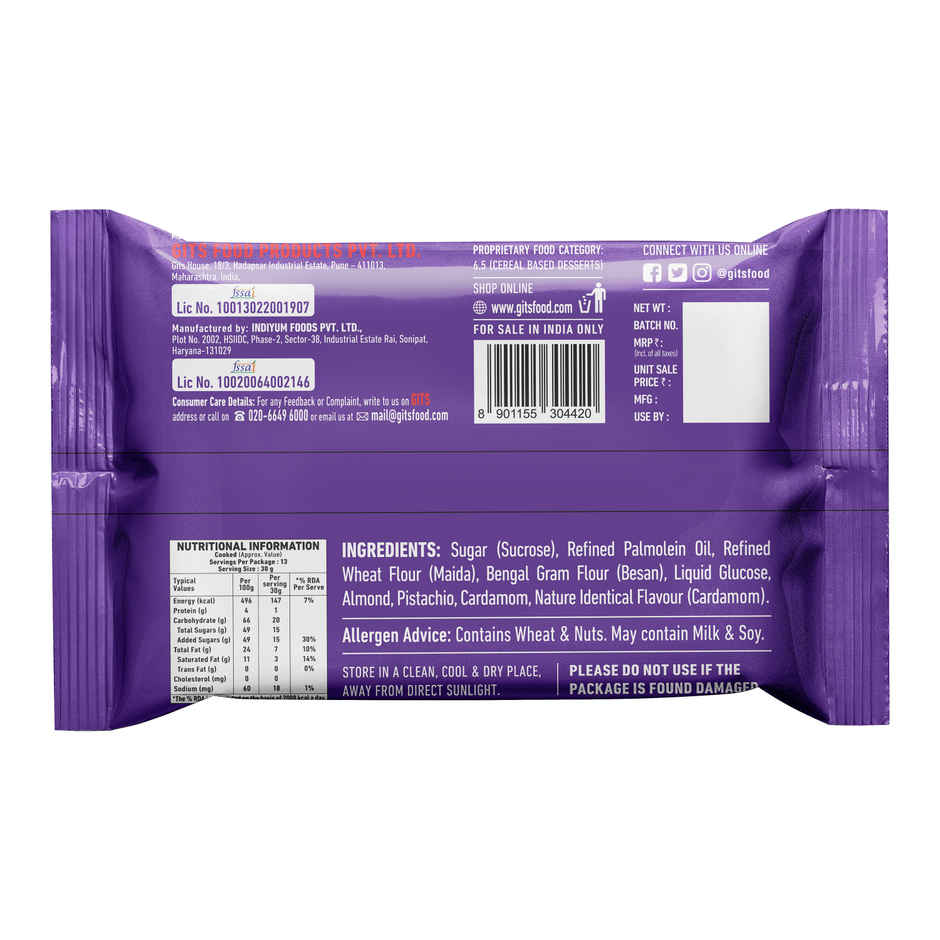 Gits Soan Papdi | Real Almonds & Pista | Soft & Enjoyable