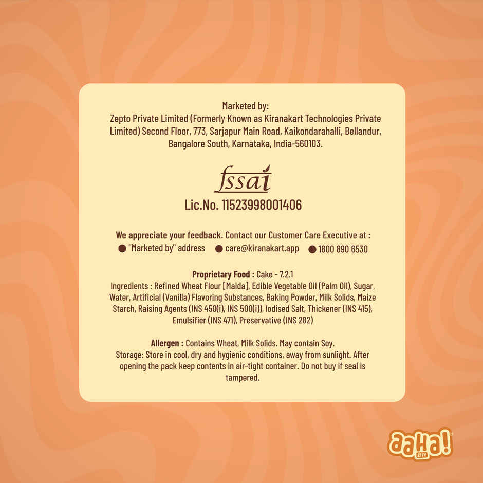 Aaha Life Fresh Vanilla Cake | Eggless