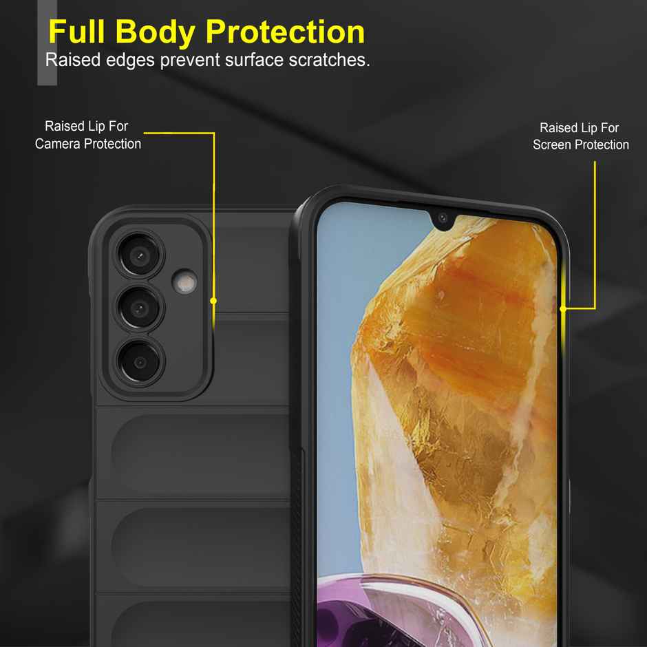 Zapcase Back Cover for Samsung Galaxy M15 5G | Samsung Galaxy M15 5G Prime Edition | Magic-Black