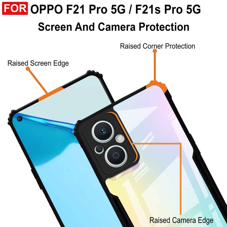 Zapcase Back Cover for Oppo F21 Pro | Oppo F21s Pro 5G | Matte-Black