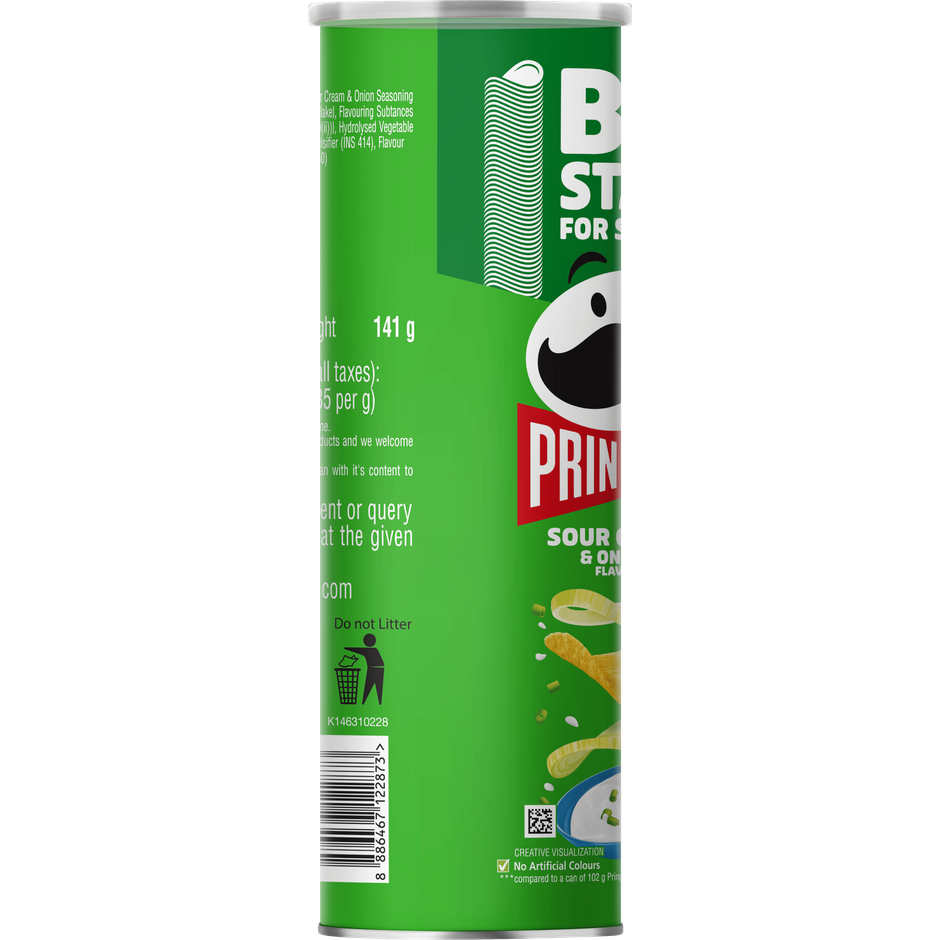Pringles Potato Chips Sour Cream & Onion Flavour