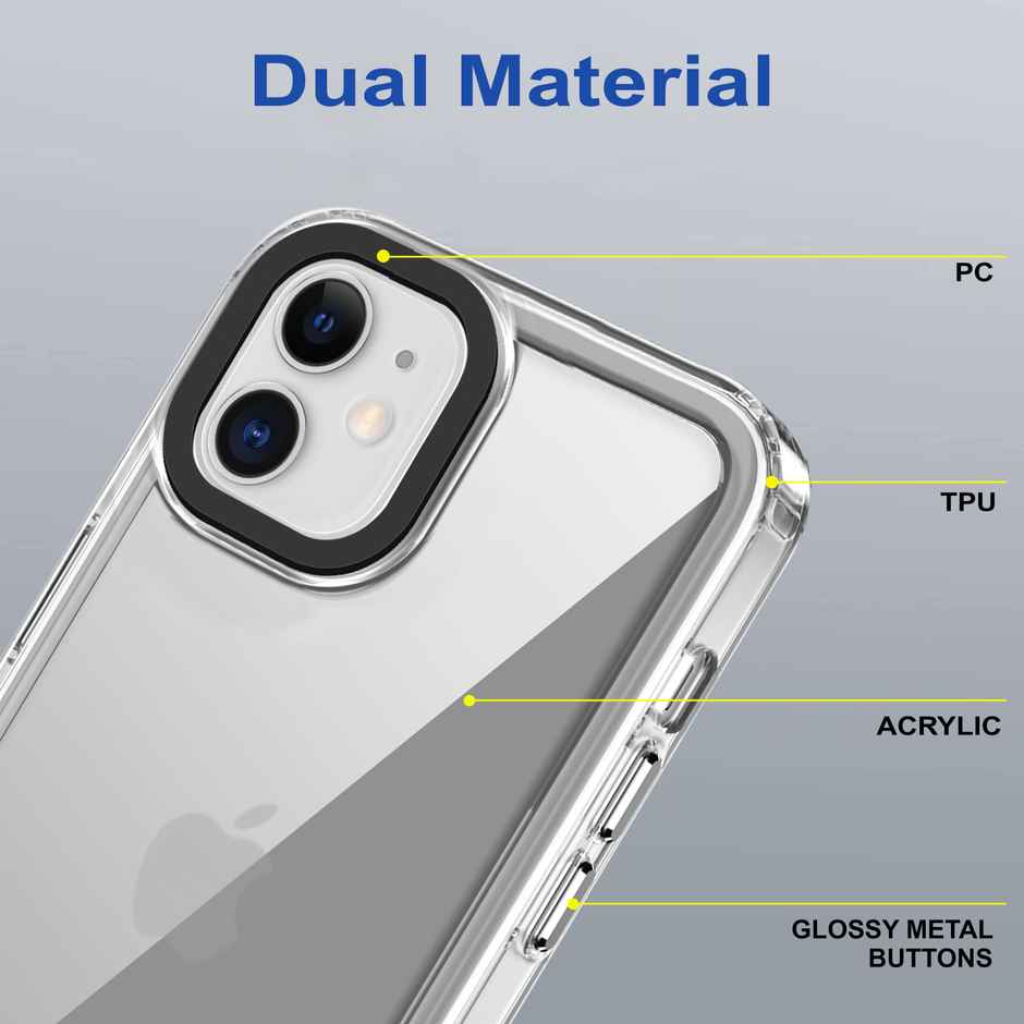 Zapcase Back Cover For Apple Iphone 12 (Space-Clear)