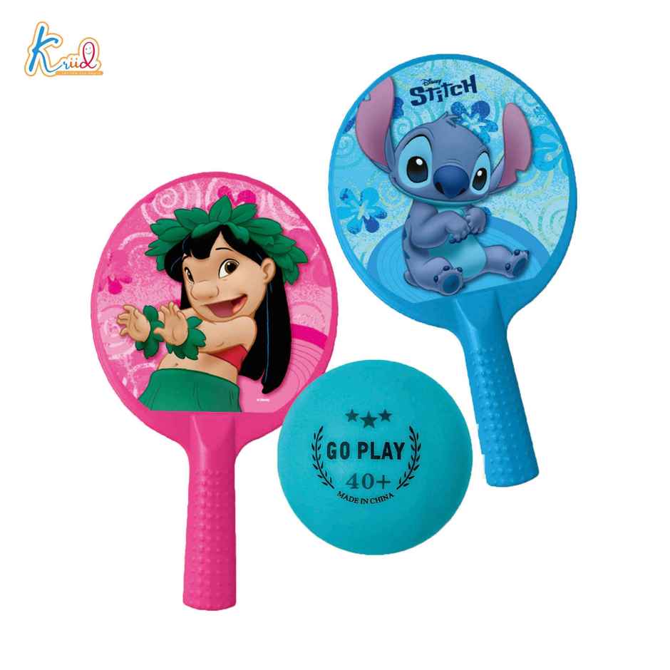 Kriiddaank Stitch Mini Ping Pong Set for Kids, Paddle Rackets with Ball, Lightweight & Easy-Grip