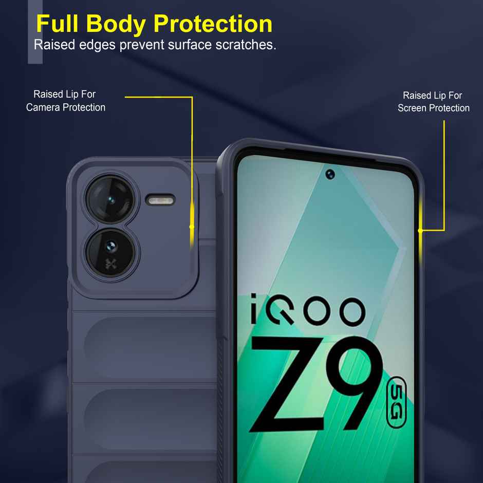 Zapcase Back Cover for iQOO Z9 5G | Magic-Sapphire
