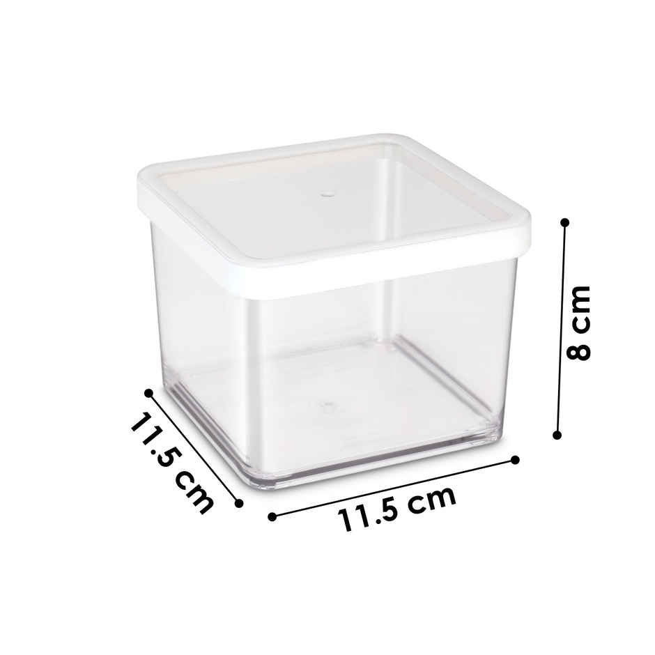 Nayasa Nicola Container Set | Airtight & BPA-Free | Clear - 550 ml x 2, 800 ml x 2, and 1050 ml x 2