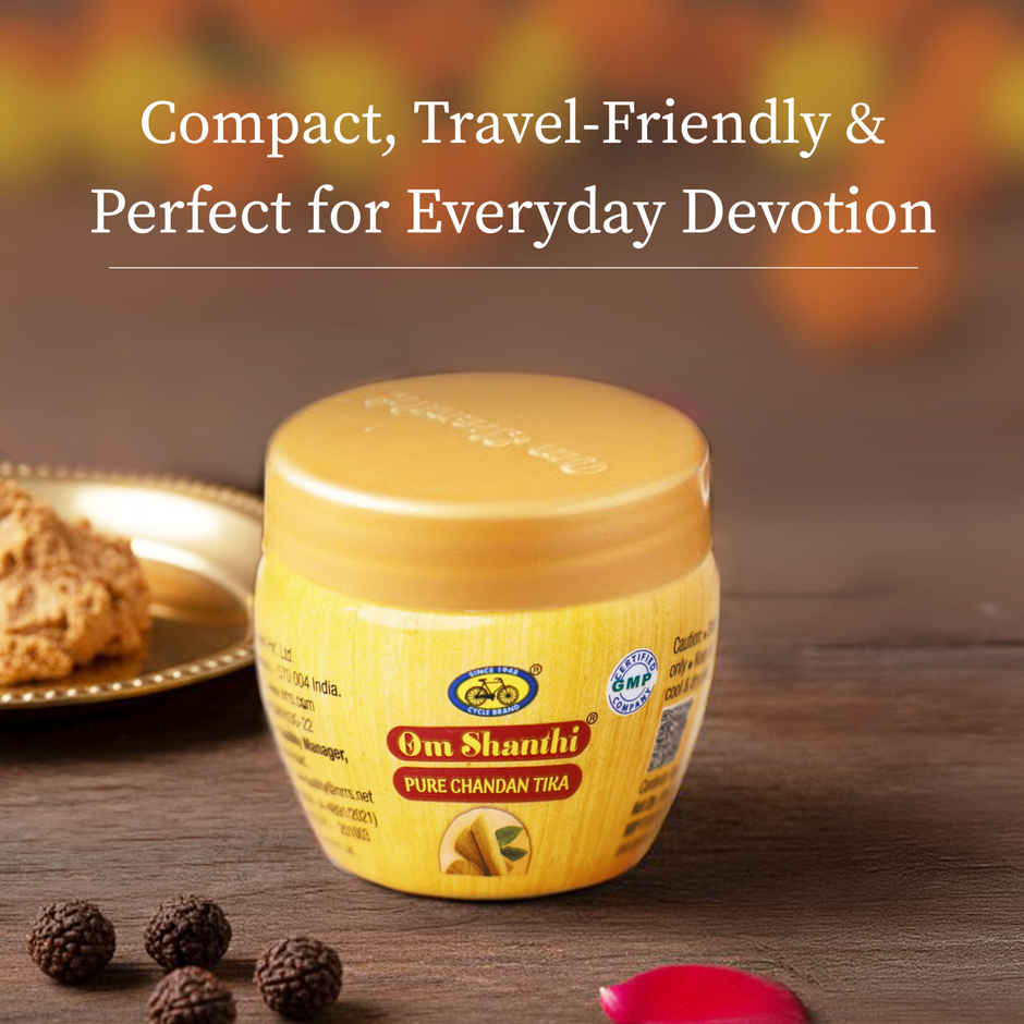 Pure Om Shanthi Chandan Tika | Pure Sandalwood Paste | Cycle