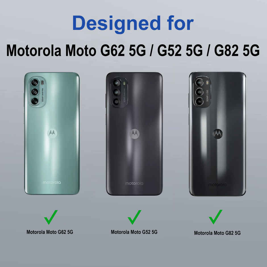 Zapcase Back Cover for Motorola Moto G62 5G | Space-Black