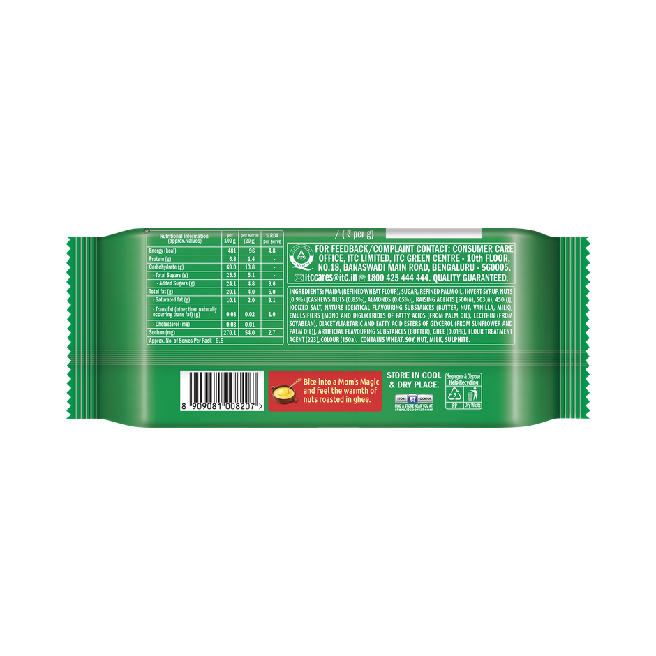 Sunfeast Mom's Magic Rich Cashew Almond Dry Fruit Biscuits | Trans Fat-free Combo 