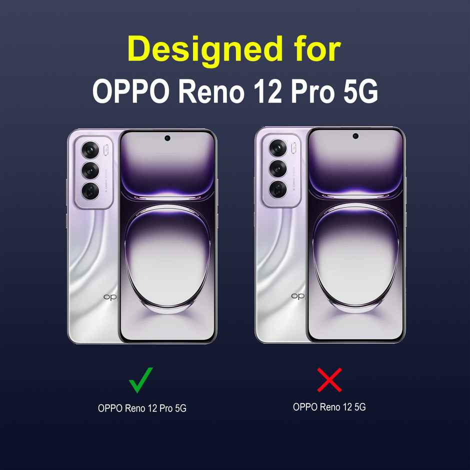 Zapcase Back Cover for OPPO Reno 12 Pro 5G | Magic-Sapphire