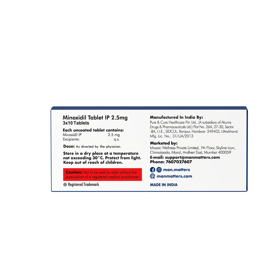 Man Matters Minoxidil 2.5 mg Tablet