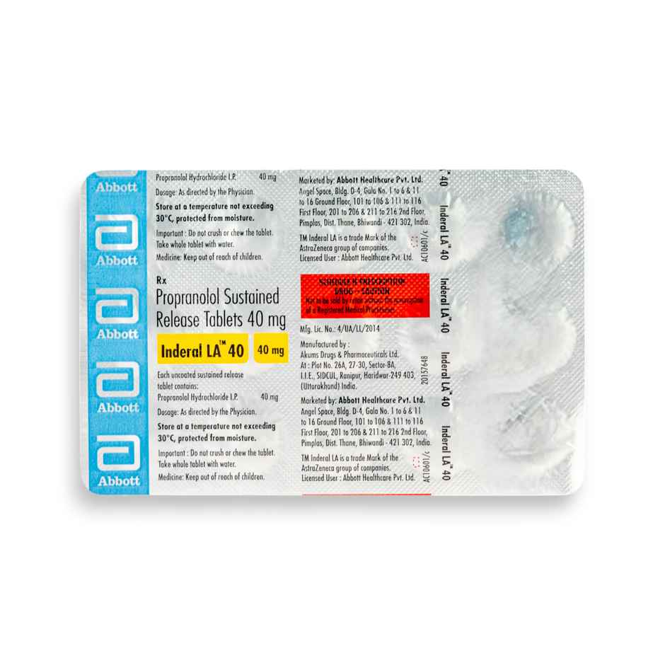 Inderal LA 40 Tablet SR