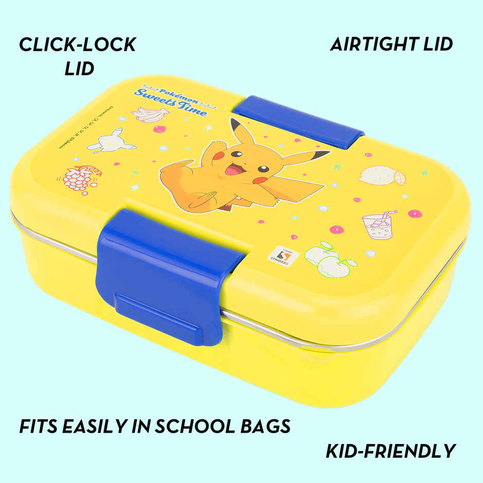 Striders Pokemon Double Compartment Lunch Box With Cutlerys Multicolor | 460 ml
