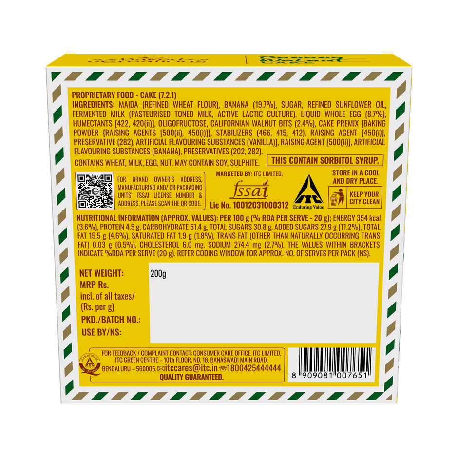 Baked Creation Banana Walnut Bundt Cake