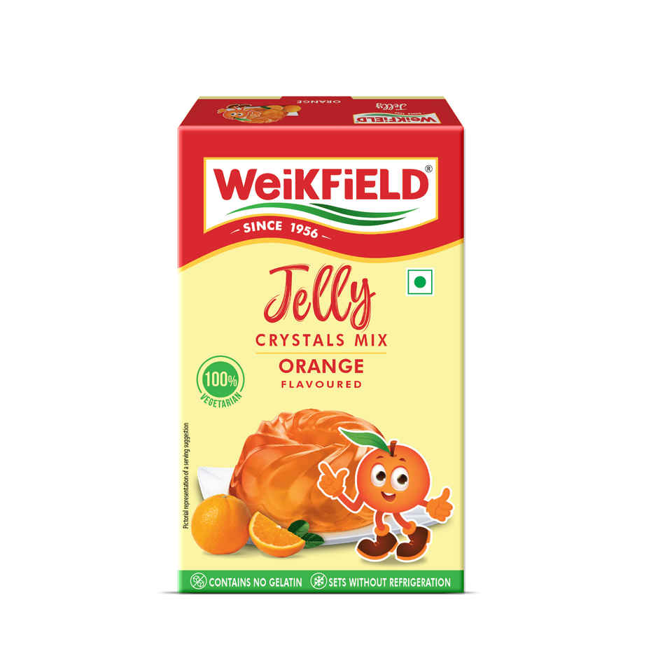 Weikfield Jelly Crystals Delicious Orange Flavor Carton