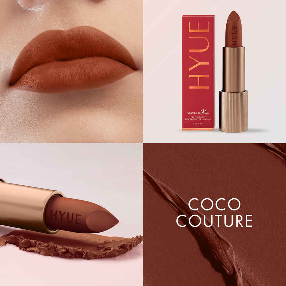 HYUE VelvetteKiss Featherlight Powder Matte Lipstick | 06 Coco Couture