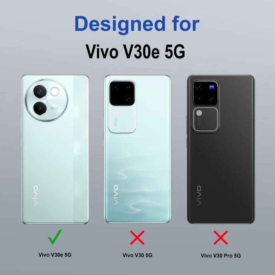 Zapcase Back Cover for Vivo V30e 5G | Space-Clear