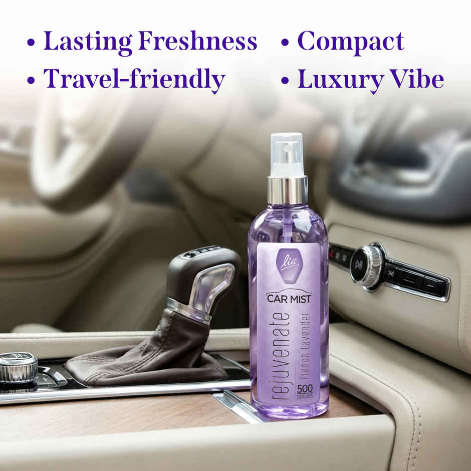 Lia French Lavender Car Mist/Spray | Long Lasting Air Freshener for Car | From House of Cycle