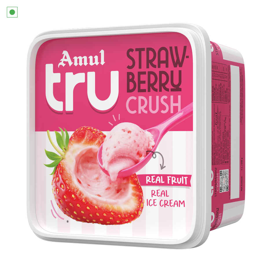 Amul Tru Strawberry Crush Ice Cream Tub