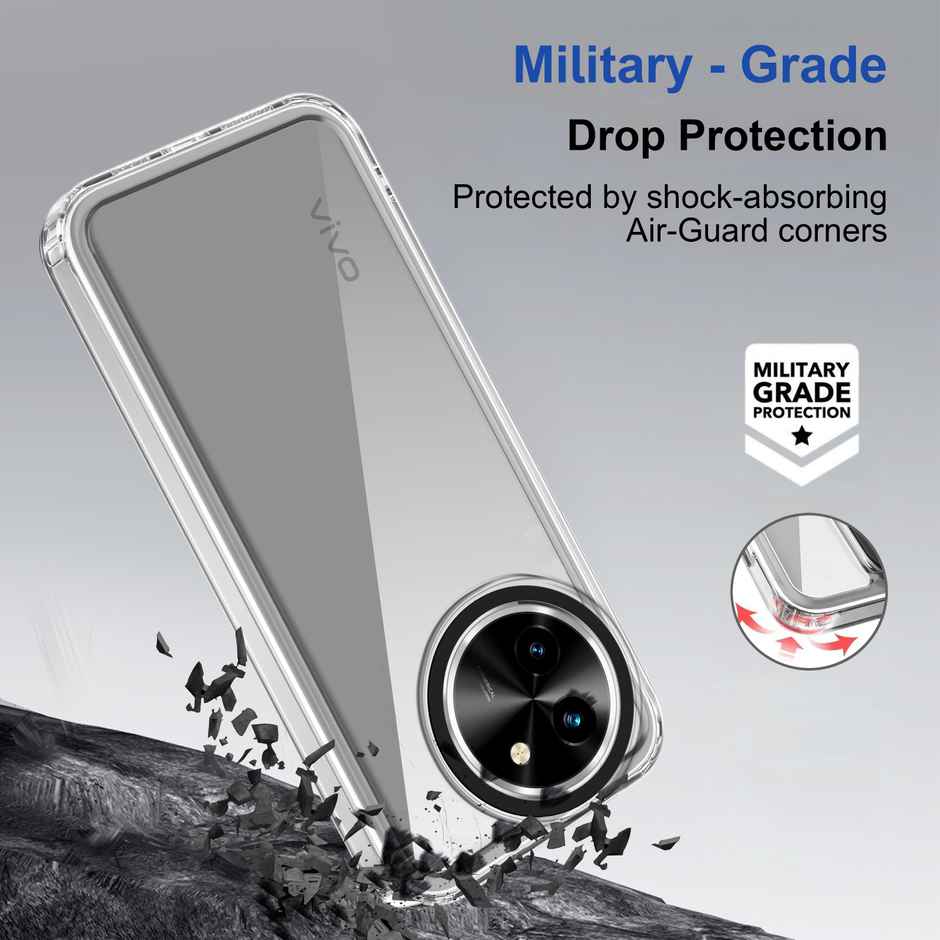 Zapcase Back Cover for Vivo T3x 5G | Space-Clear