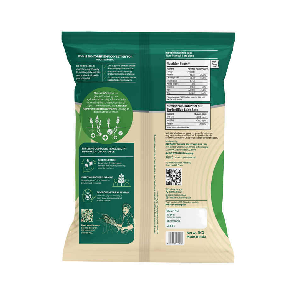 Better Nutrition Bajra Atta - 2X Nutrition, Naturally | Pearl Millet Flour