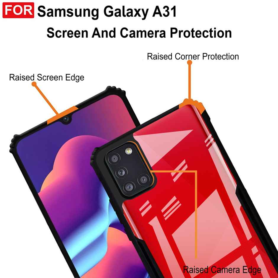 Zapcase Back Cover for Samsung Galaxy A31 | Matte-Black