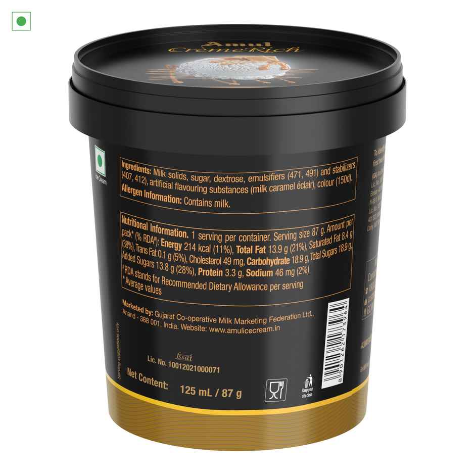 Amul Cream Rich Caramel Ice Cream Cup