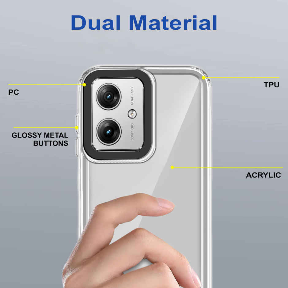 Zapcase Back Cover for Motorola g64 5G | Moto g64 5G | Space-Clear