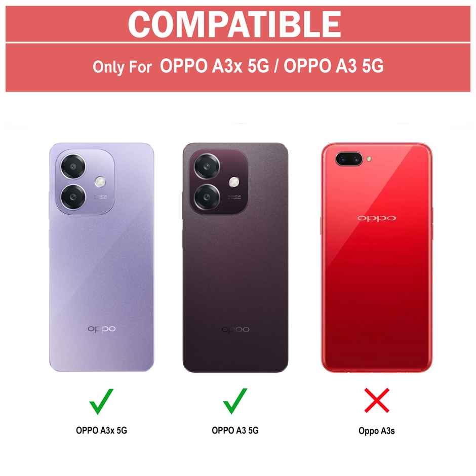 Zapcase Back Cover for OPPO A3X 5G | Matte-Black