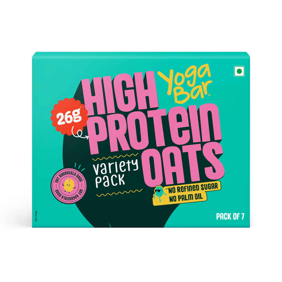 Yogabar 26 g High Protein Oats Variety | Pack of 7