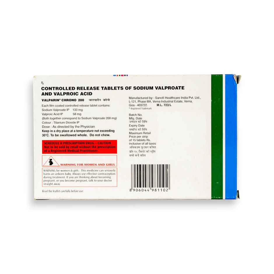 Valparin Chrono 200 Tablet CR