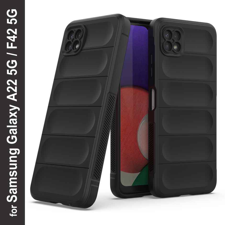 Zapcase Back Cover for Samsung Galaxy A22 5G | Samsung Galaxy F42 5G | Magic-Black