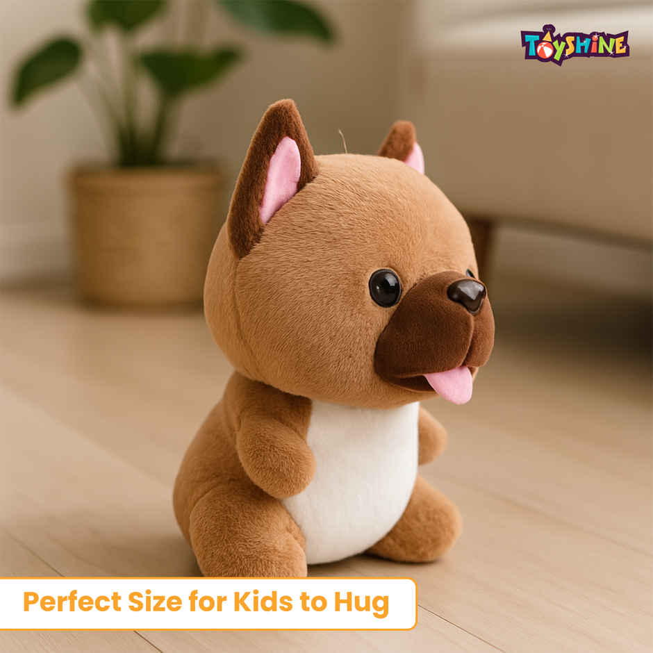 Spanker Dog Soft Toy | Cute Puppy Plush with Big Nose & Tongue - 20 cm