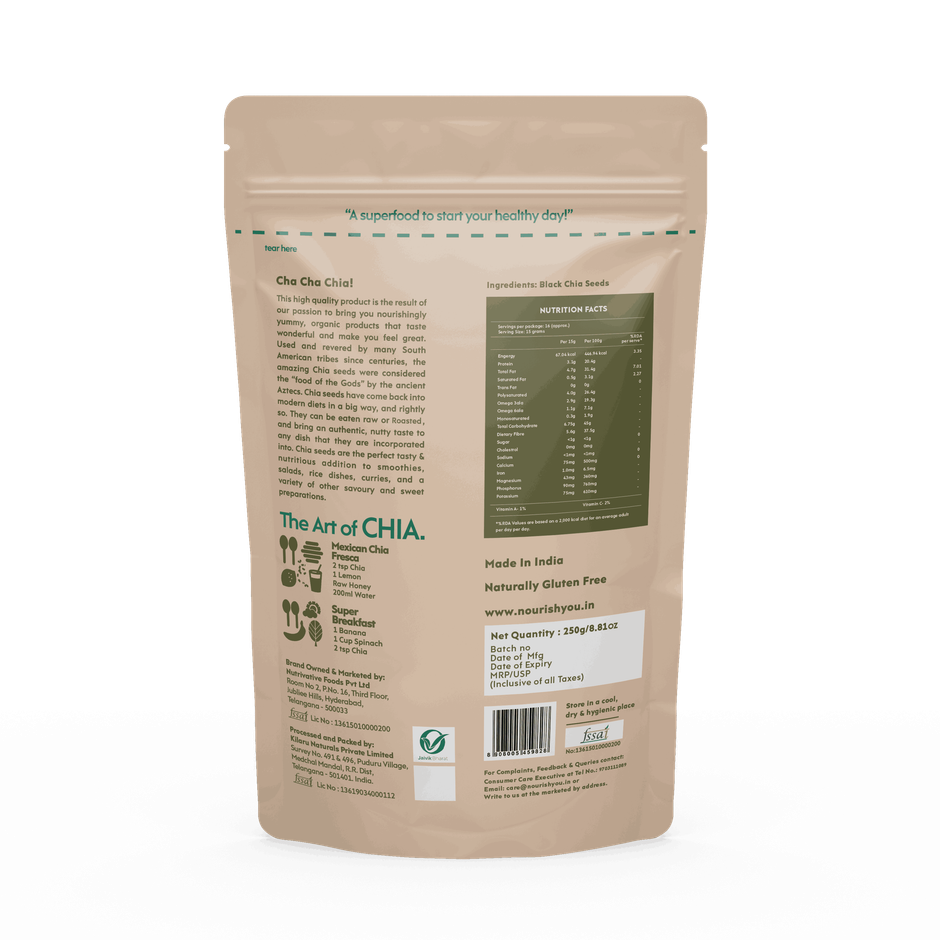 Nourish You Chia Seeds 100% Clean Chia Seeds for Eating