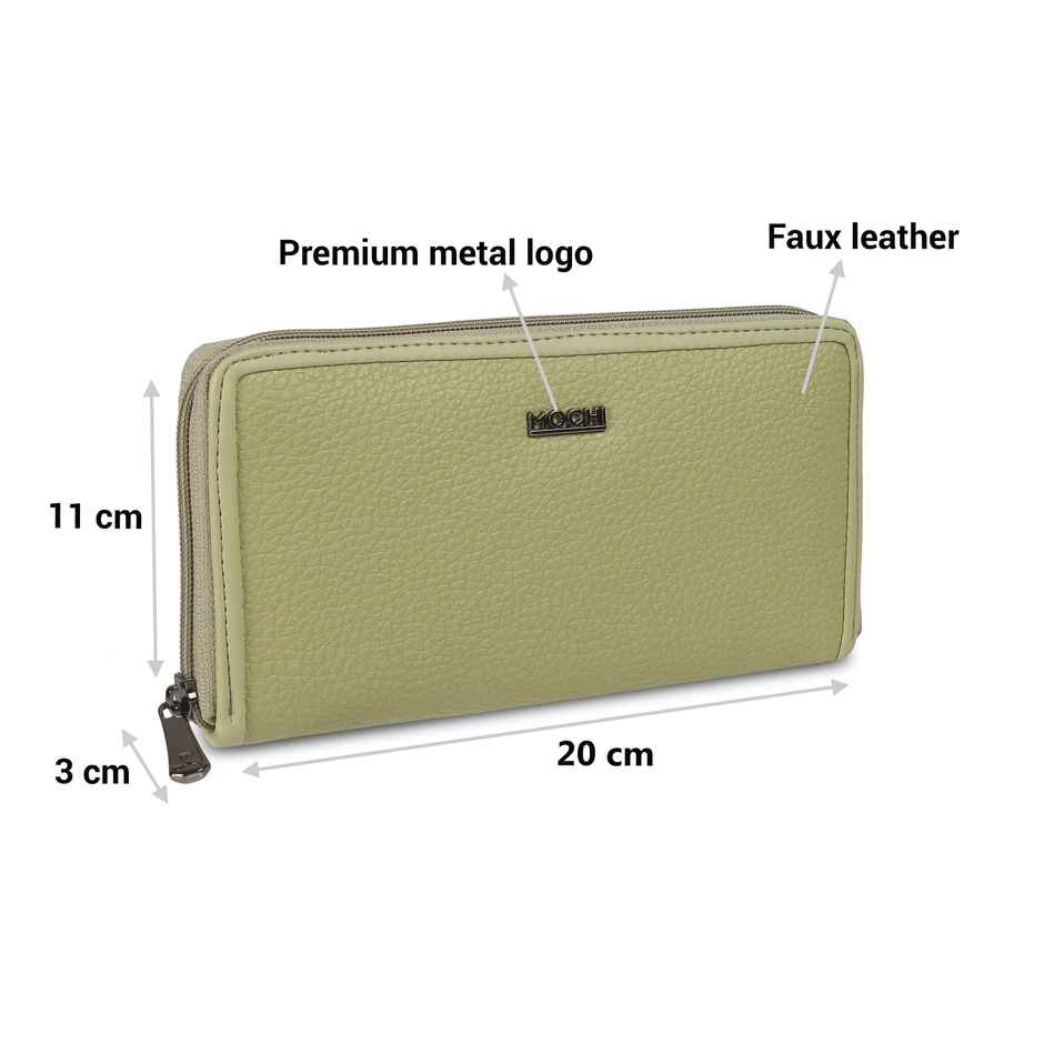 Mochi Green Synthetic Wallet for Women | 95-135-21