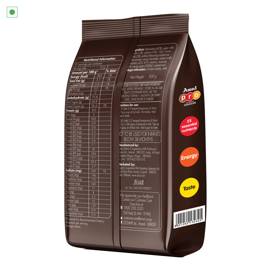 Amul Chocolate Malt Based Food Drink Mix