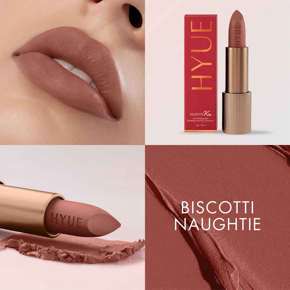 HYUE VelvetteKiss Featherlight Powder Matte Lipstick | 07 Biscotti Naughtie