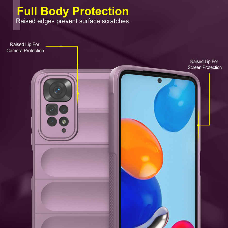 Zapcase Back Cover for Mi Redmi Note 11 | Mi Redmi Note 11s | Magic-Lavender