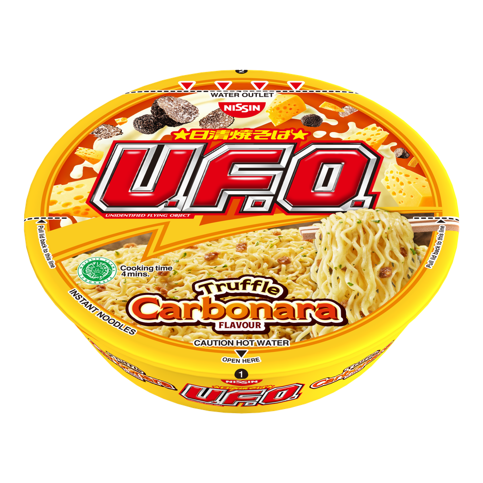 Nissin UFO Truffle Carbonara Ramen | Creamy & Rich Truffle Carbonara Instant Ramen