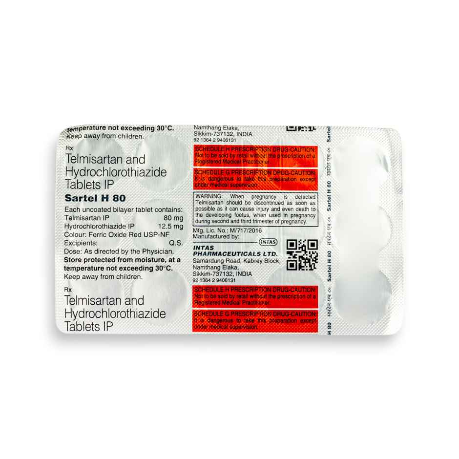 Sartel H 80 Tablet
