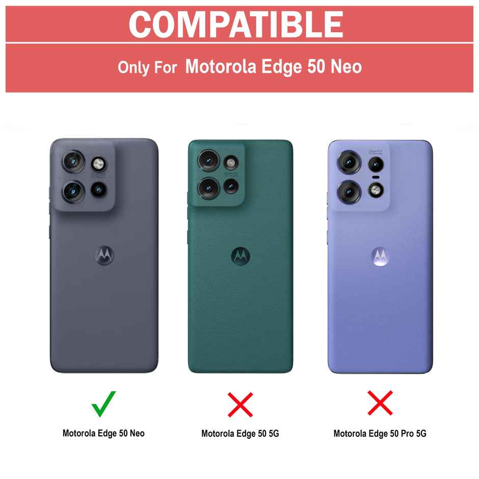 Zapcase Back Cover for Motorola Edge 50 Neo | Matte-Black