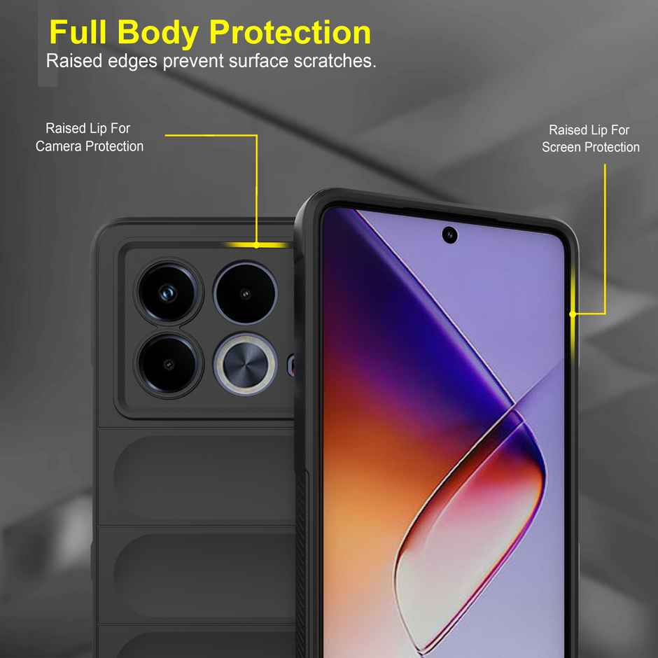 Zapcase Back Cover for Infinix Note 40 5G | Magic-Black