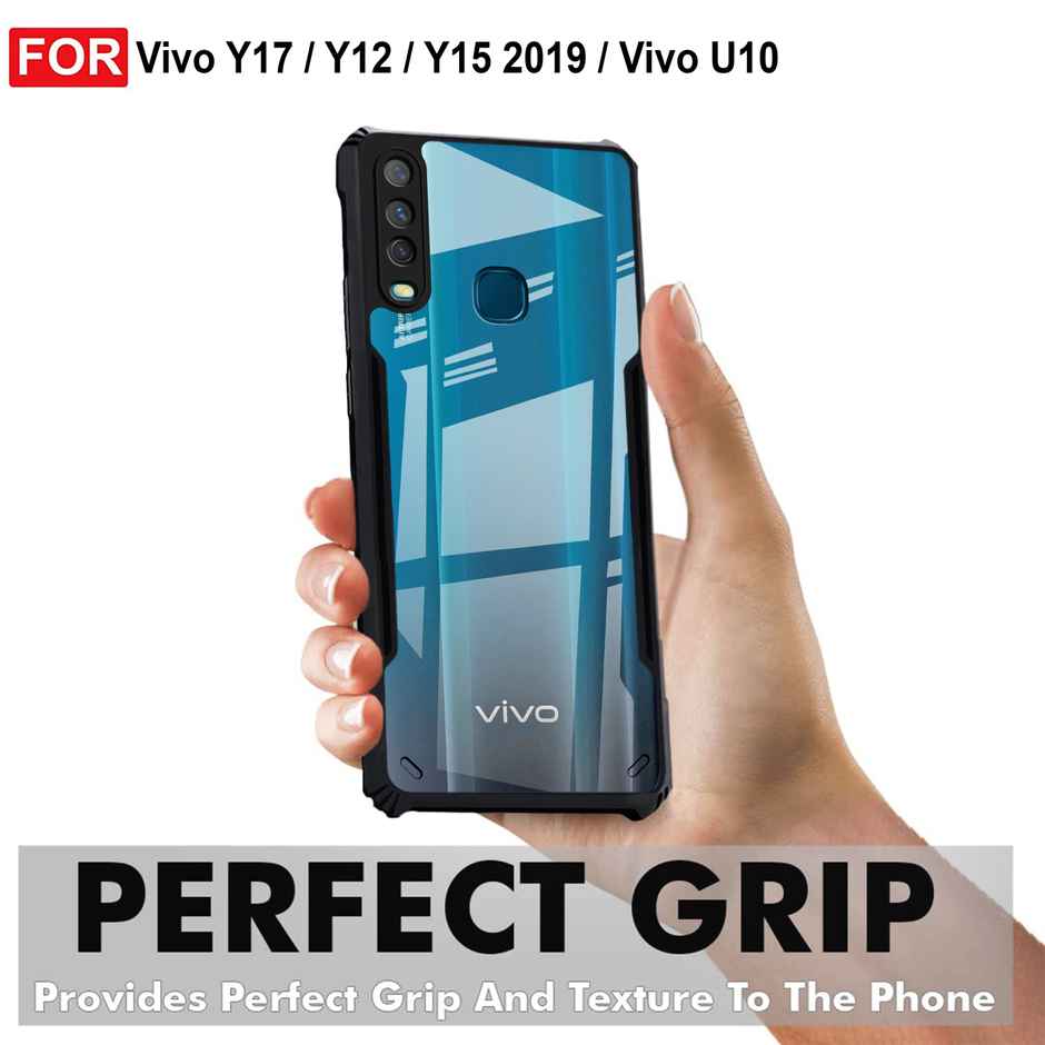 Zapcase Back Cover for Vivo Y17, Vivo Y12, Vivo Y15, Vivo U10 | Matte-Black