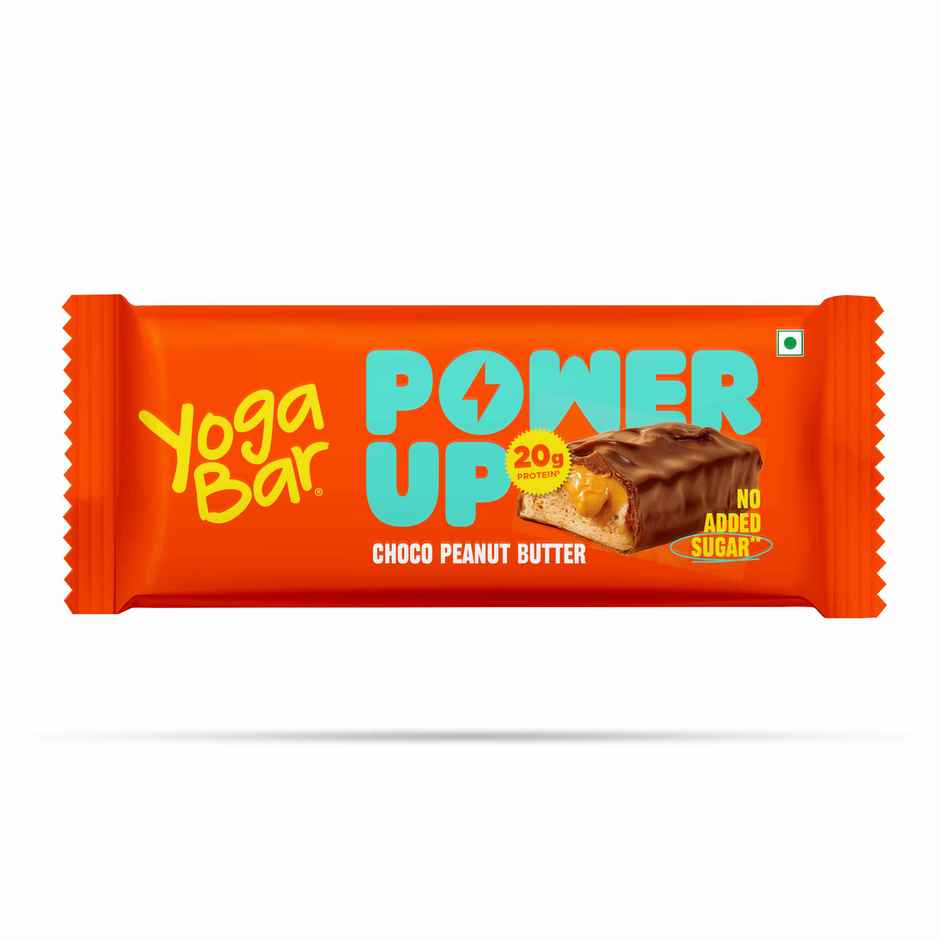 Yoga Bar Power Up 20g Protein Bar,No Added Sugar,High Protein Blend-Whey Protein Concentrate